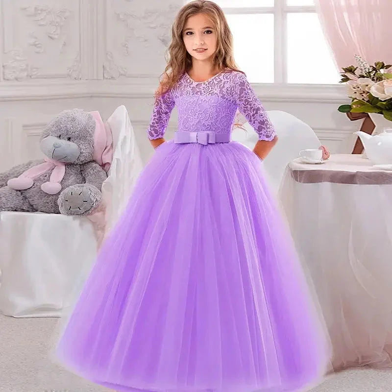 Children Princess Girls Party Wear Kids Christmas Dress Girl's Birthday Dress Baby Girl Wedding Banquet Clothes 3-14 years GlowCart