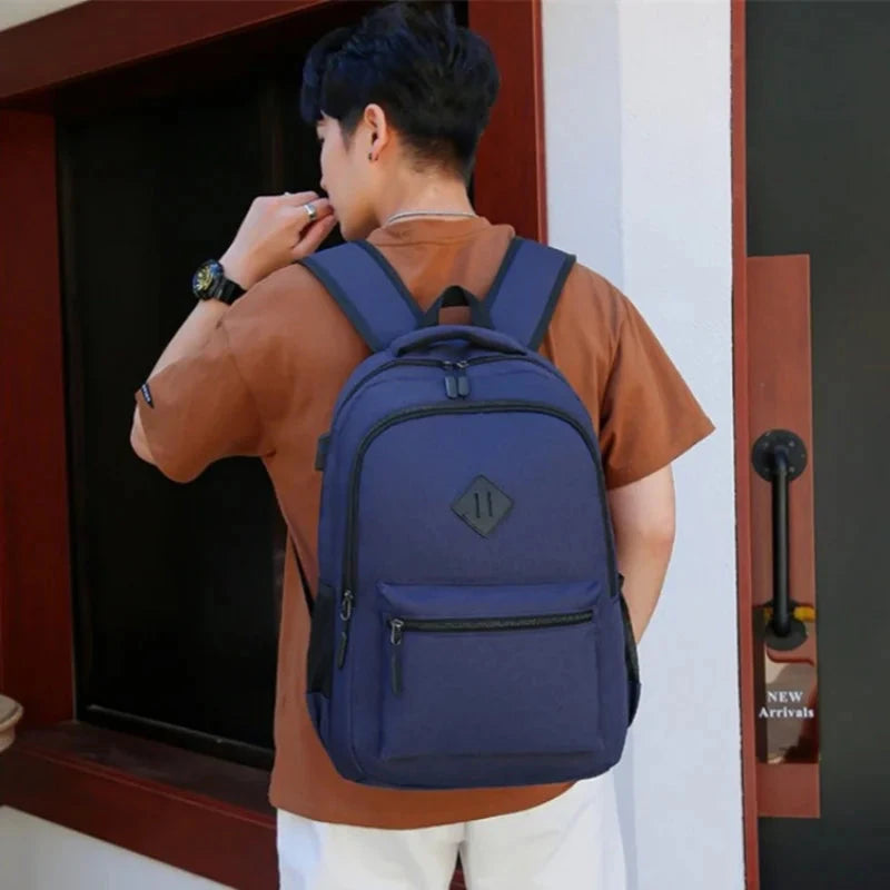 Large Capacity Backpack with USB Port Men Women Travel GlowCart