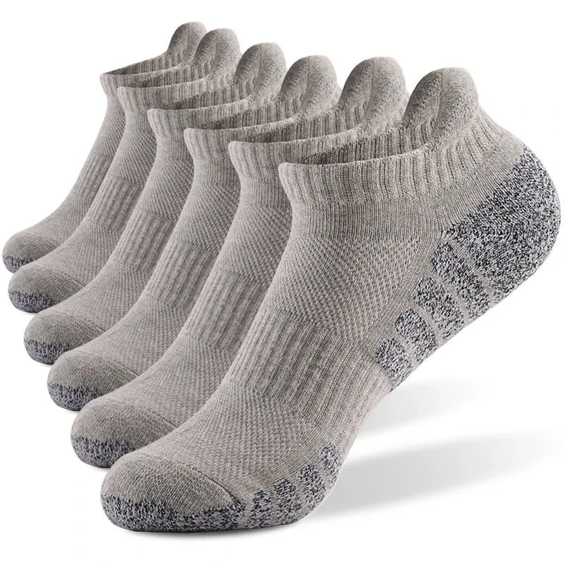 3pairs thickened towel bottom running socks mesh boat socks non-slip breathable sports socks Low cut Men's socks Women's socks GlowCart
