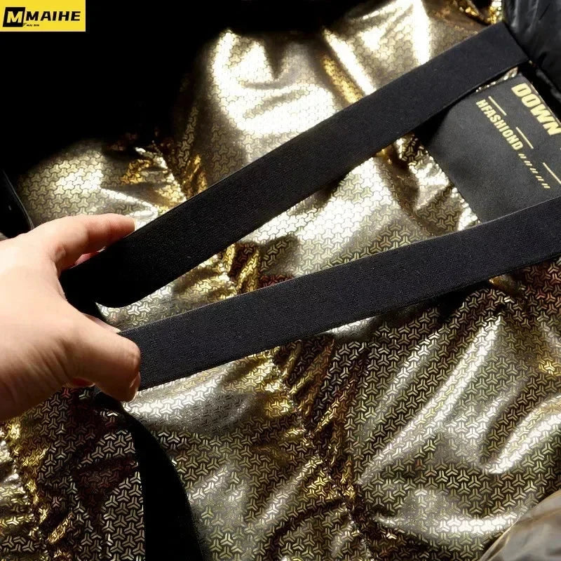 -30 ℃ Cold-proof Long Down Jacket Men's Light Luxury Black GlowCart