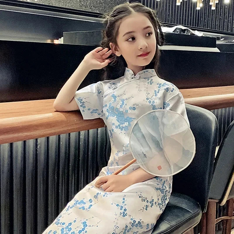 Summer Modern Cheongsam Children Girls Dresses Baby Fashion GlowCart