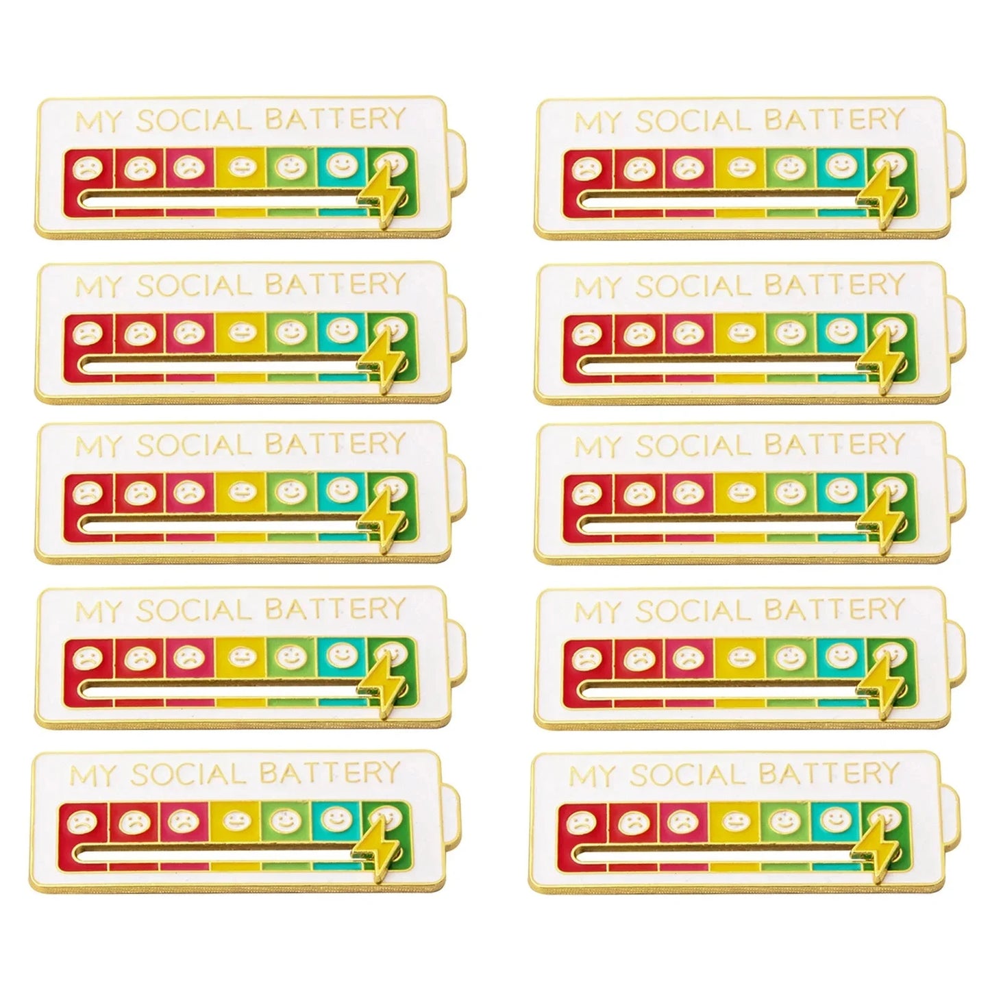 My Social Battery Lapel Pins For Backpacks Broche Enamel Pin GlowCart