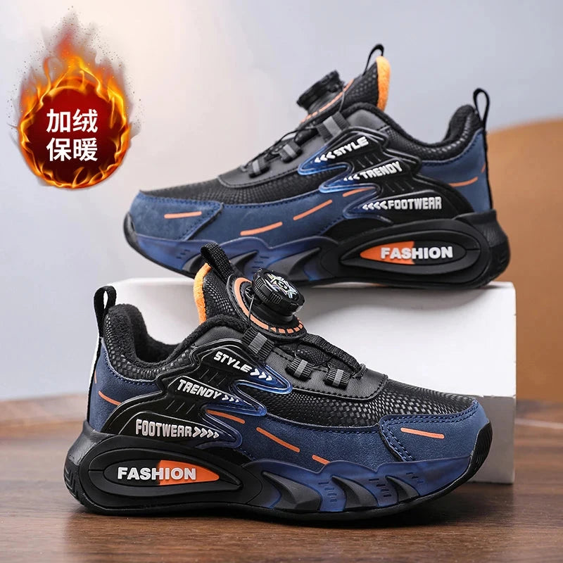 Winter Children Shoes Warm Boys Sneaker Luxury Plush Kids Snow Cotton Sneaker Casual Sports Walking Shoes for Boy 4-10Y GlowCart