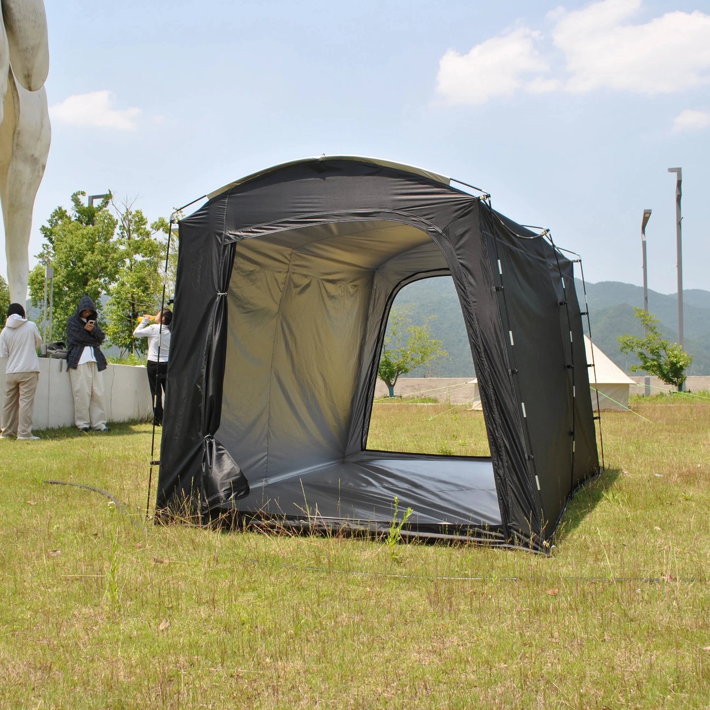 Camping Tents Tunnel Tent 4 Person Family Tents with 2 GlowCart