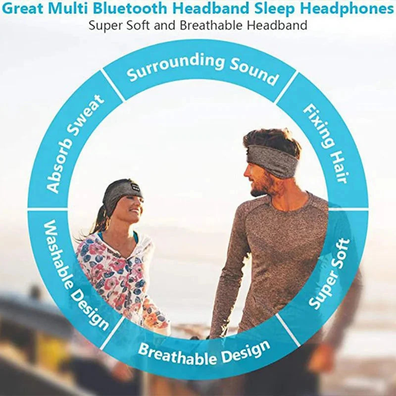 Wireless Bluetooth Earphone Sleeping Band Headphone Music GlowCart
