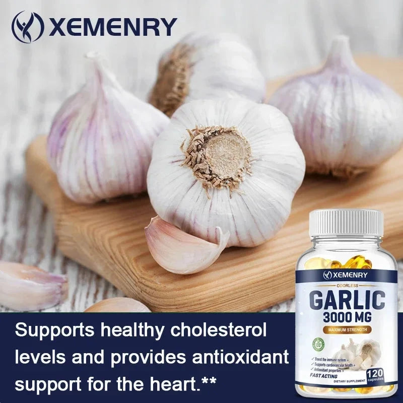 Garlic Supplement - Balances Cholesterol, Good for Heart GlowCart