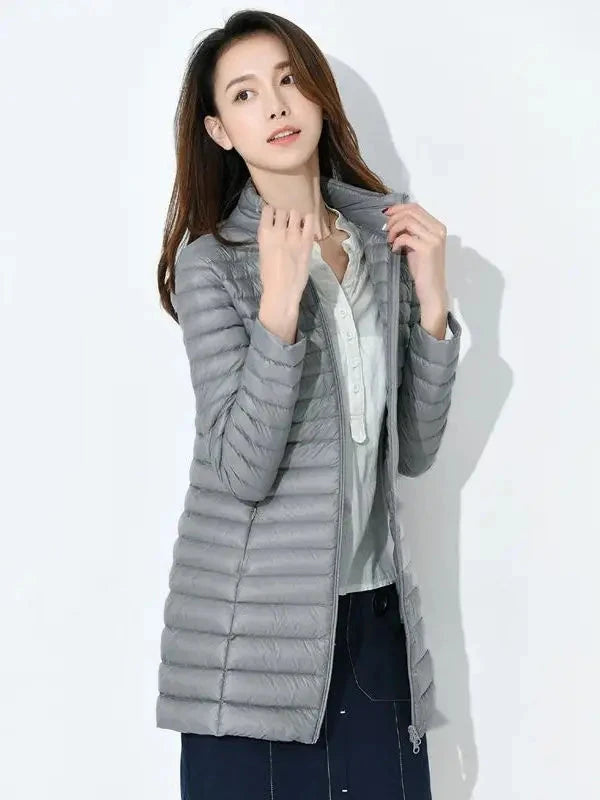 0-10℃ 2024 New Woman Autumn Long Puffy Jackets Ultralight GlowCart