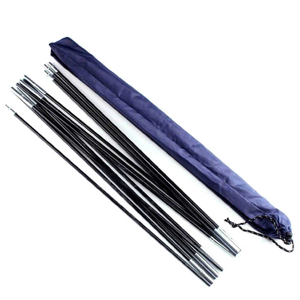 3.26m/3.4m/3.9m Camping Tent Rod 1 Pair 12 Pcs Glass Fiber GlowCart