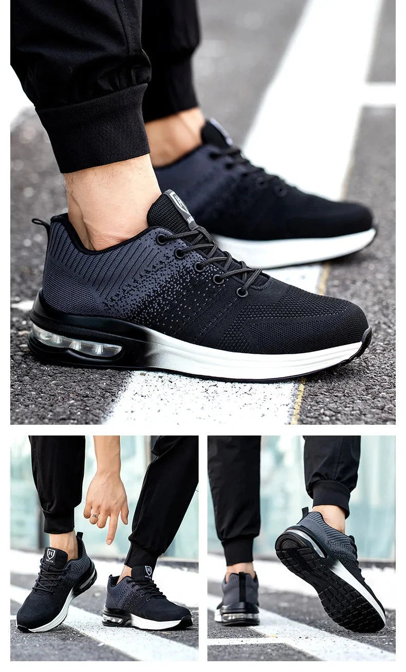 Lightweight Safety Shoes Women Men Air Cushion Work Sneakers GlowCart
