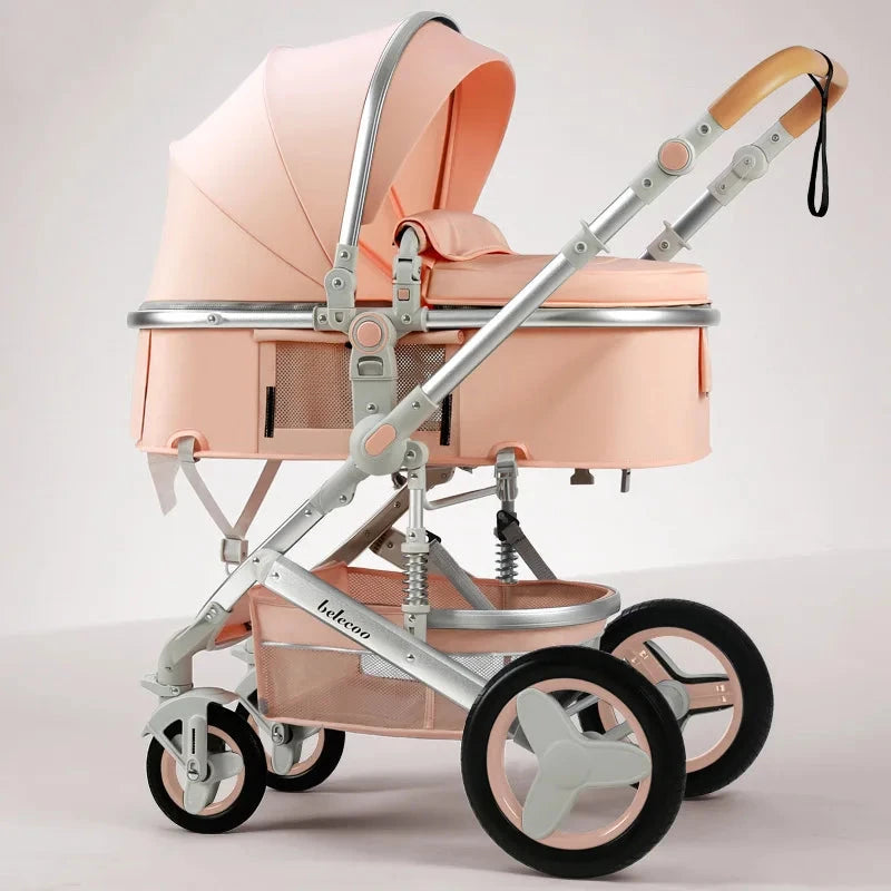 Newborn 2 In 1 Baby Stroller,Luxury high landscape baby carriage,Folding pram,travel Pushchair,baby trolley car,baby strollers GlowCart