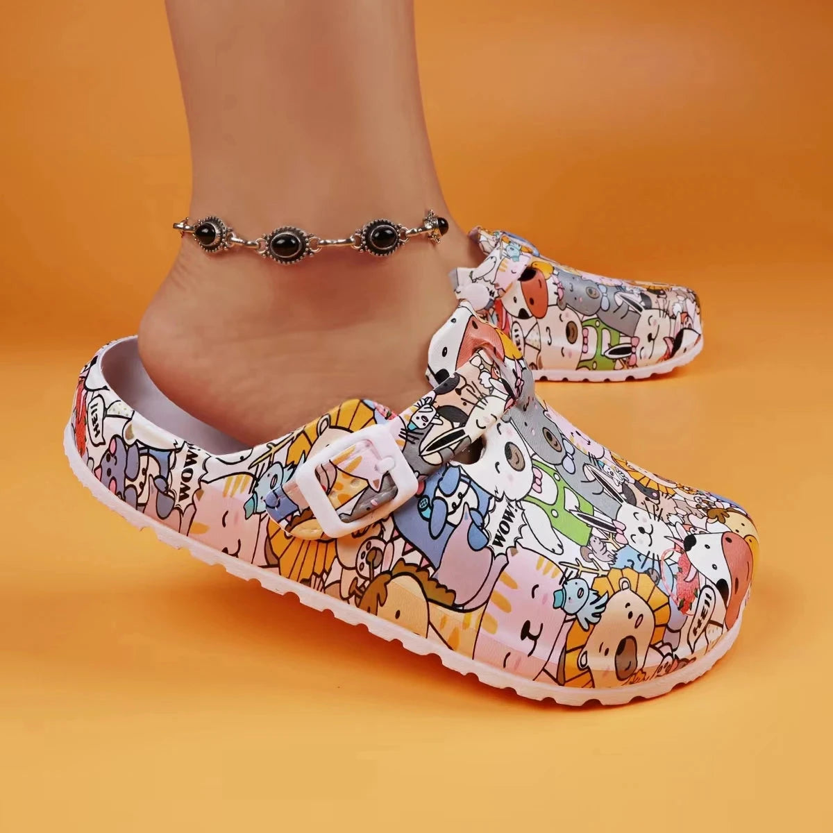 Women Flat Indoor Slippers Printing Soft EVA Soles GlowCart