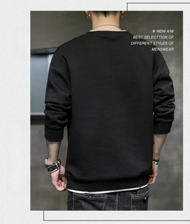 Spring and Autumn Casual Long Sleeved Mens T Shirts Harajuku GlowCart