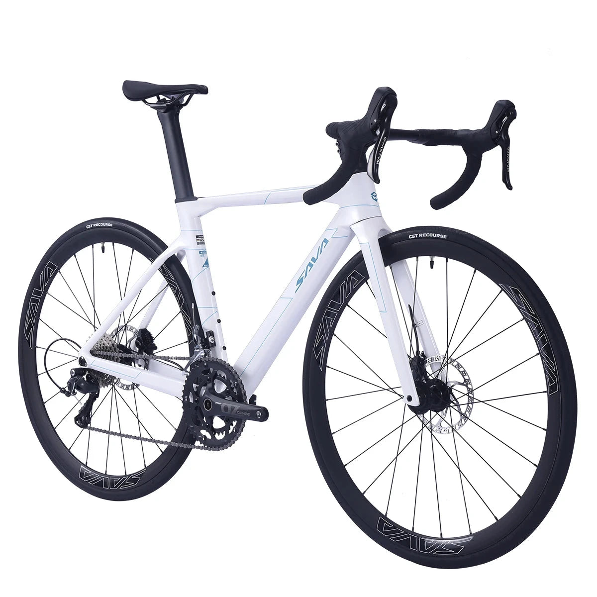 SAVA A4 Carbon Fiber Road Bike, 700C Adult Racing Bike, Equipped With SHIMANO TIAGRA R4700, 20-Speed Groupset GlowCart