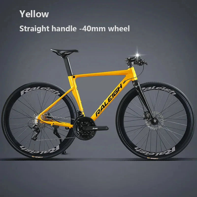 Aluminum Alloy Gravel Road Bicycle ,16/18/24/27 speed Racing Bike with 40/60mm wheel,Gravel Bike For Man Women Adult Student GlowCart