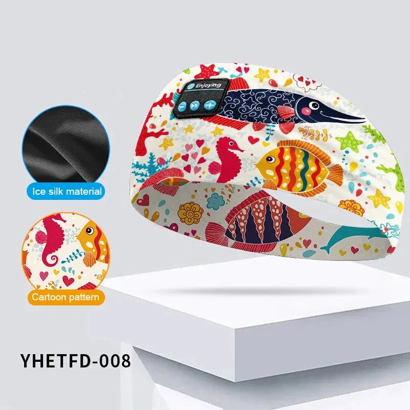 Kids Cartoon Bluetooth Headphones Headband Wireless Sports GlowCart