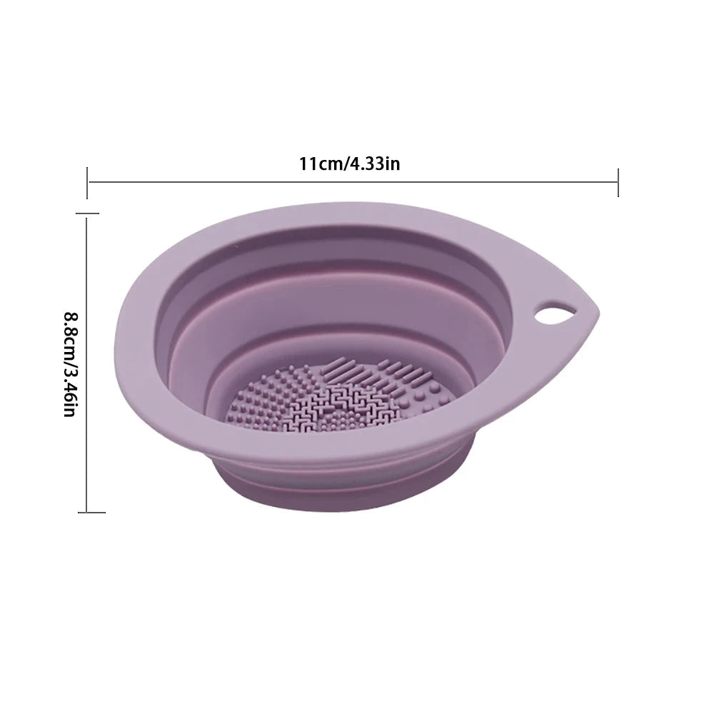 Multi-functional Silicone Makeup Brush Cleaning Bowl Powder GlowCart