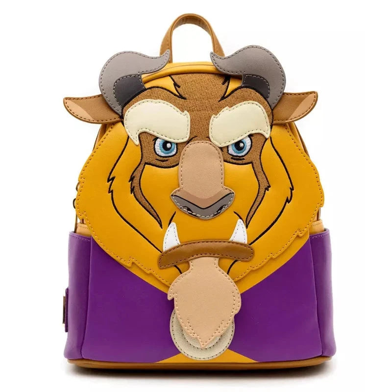 Beauty and The Beast Princess Scene Cogsworth Lumiere Chip Cosplay Mini Backpack GlowCart