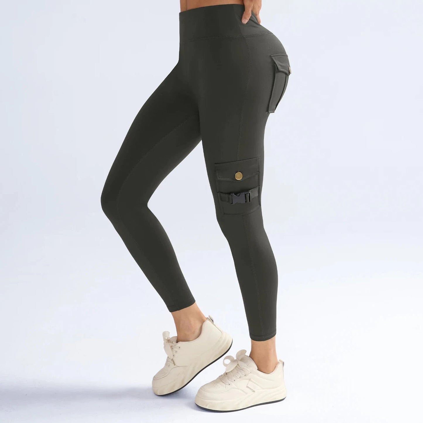 Women Workout Tight Leggings with Pockets Hidden Scrunch GlowCart
