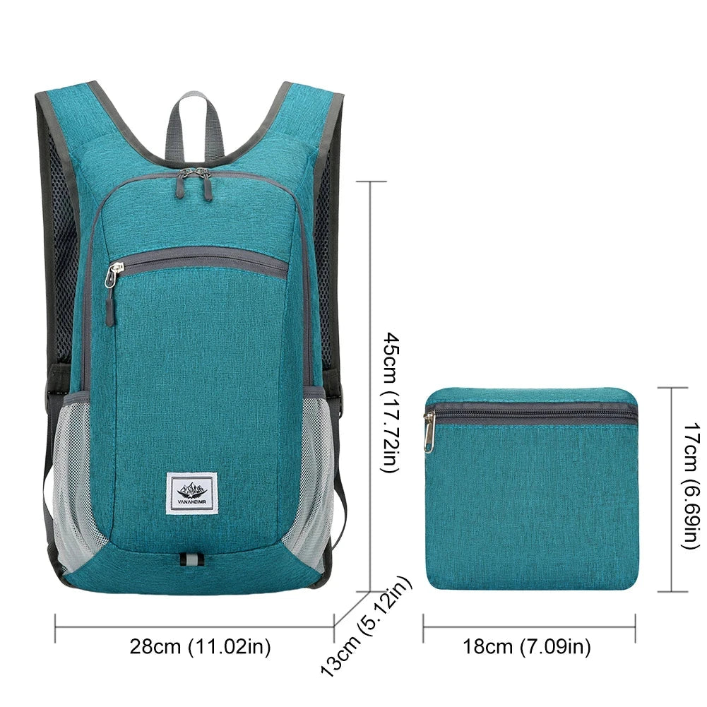 15L Portable Foldable Backpack Folding Mountaineering Bag GlowCart