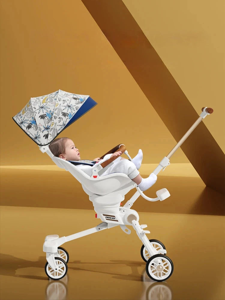 New Lightweight stroller can be carried on the plane baby stroller foldable Can sit and lie down baby trolley car four wheels GlowCart