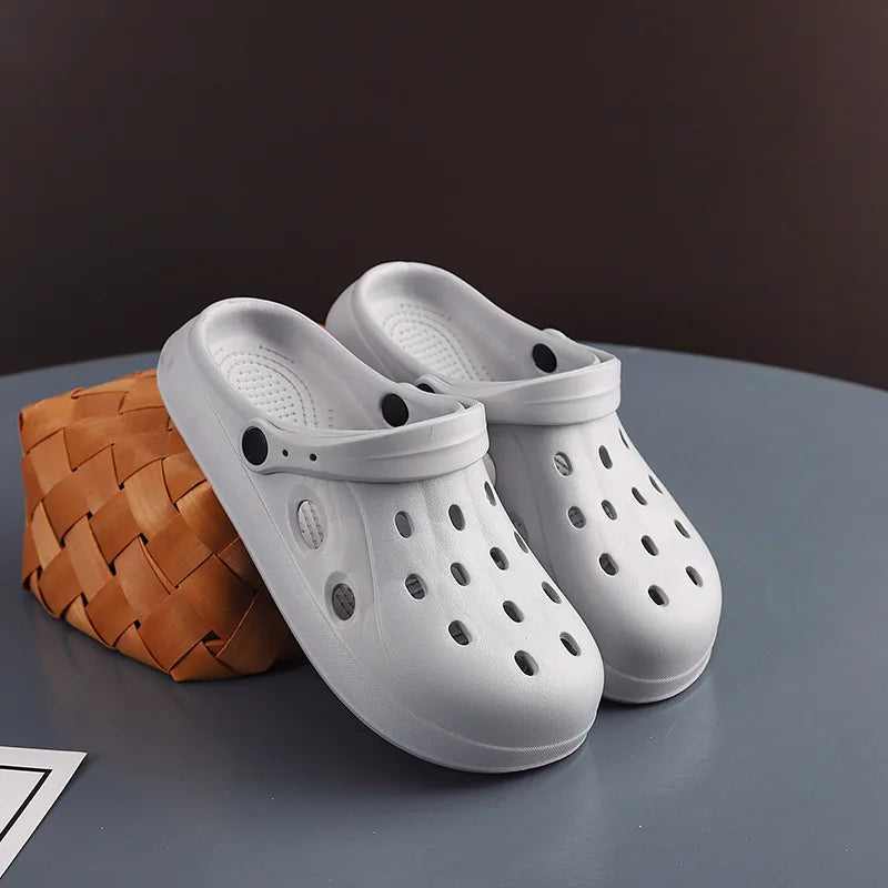 Mens Summer Beach Sandals Unisex Casual Garden Clogs Outdoor Wide Toe Cross Sandals for Ladies Non Slip House Shower Slippers GlowCart