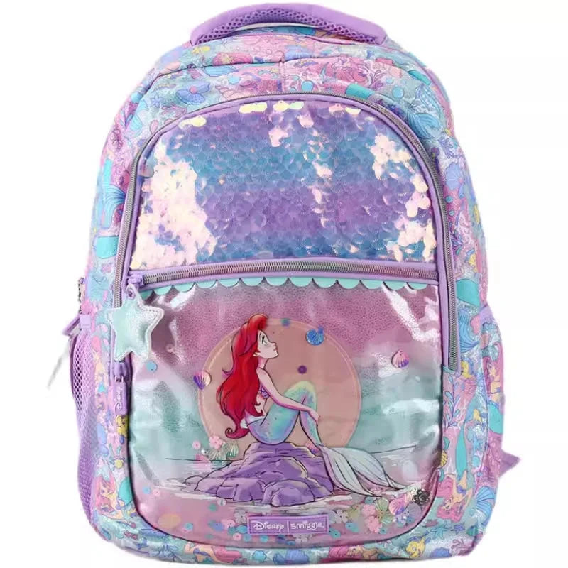 The Little Mermaid Ariel Schoolbag Elementary School Girls Children'S Large Capacity Lightweight Backpack Children's Gift GlowCart