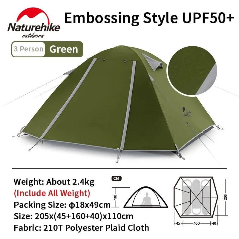 Naturehike 2023 NEW outdoor 2-4 Person Camping Tent GlowCart