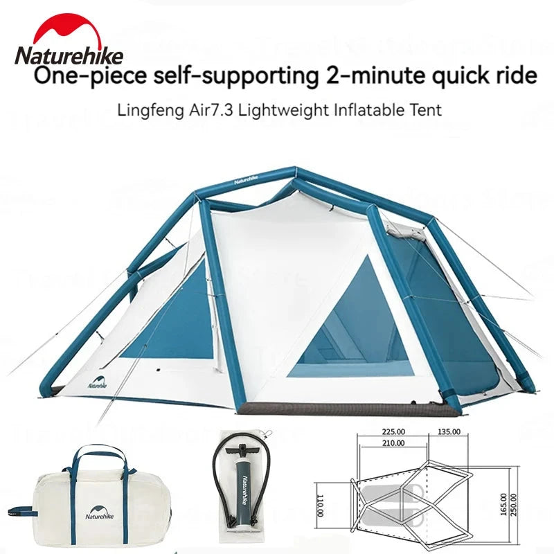 Naturehike Air 7.3 UPF50 Ultralight Inflatable Tent 1-2 GlowCart