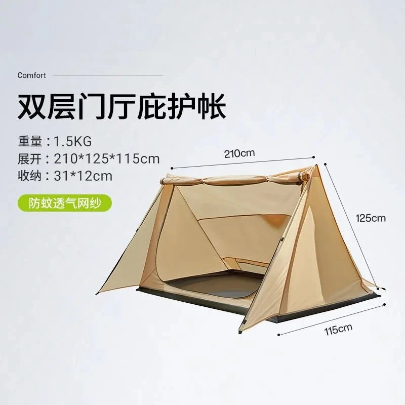 Outdoor Hiking Ultralight Shelter 1-2 Person 3 Season 210T GlowCart