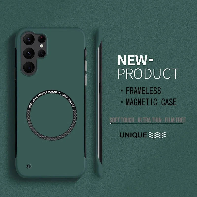Ultra Thin Hard PC Magnetic Frameless Phone Case For Magsafe GlowCart