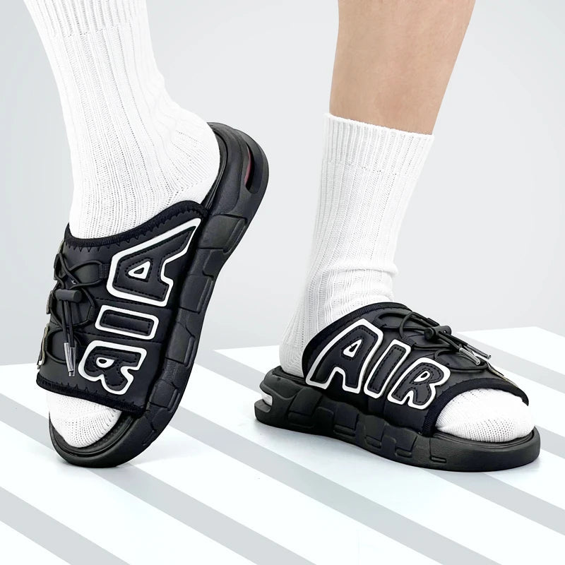 Men's Sport Slippers Summer Sandals Thick Sole Beach Flip-flops Flats Outdoor Breathable Sneaker Size 40-49 Big Fat GlowCart