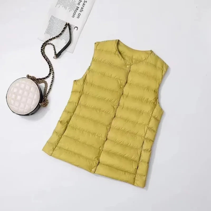 Women Spring Sleeveless Liner Duck Down Jacket 2023 New GlowCart