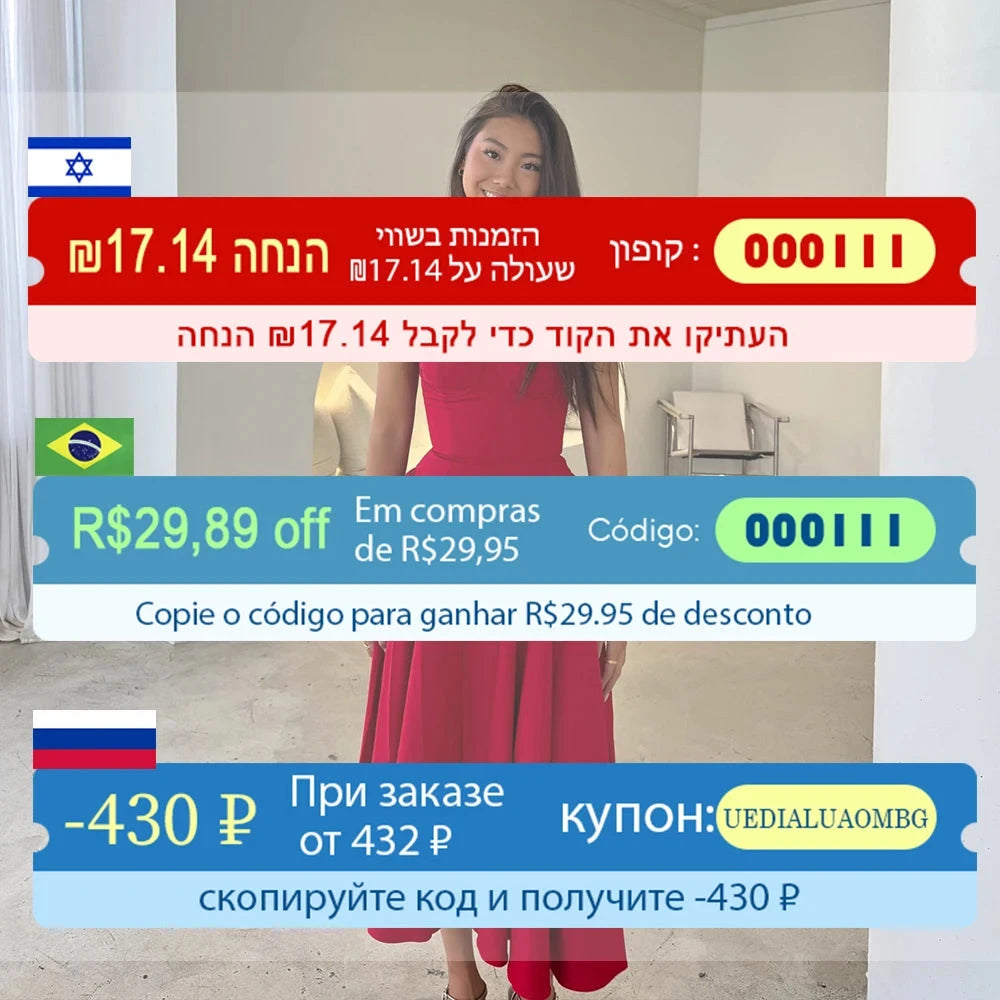 Suninheart Spaghetti Strap Summer Party Dresses 2025 New GlowCart