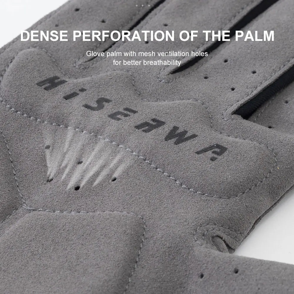 HISERWA Men Women Winter Warm Full Finger Cycling Gloves Outdoor Sports Anti Shock Touch Screen Anti Slip MTB Road Bike Gloves GlowCart