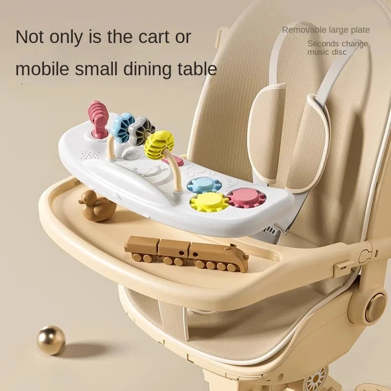 Can Sit and Lie Down Ultra-lightweight High Landscape Three-speed Adjustable Two-way One-touch Folding Baby Walking Stroller GlowCart