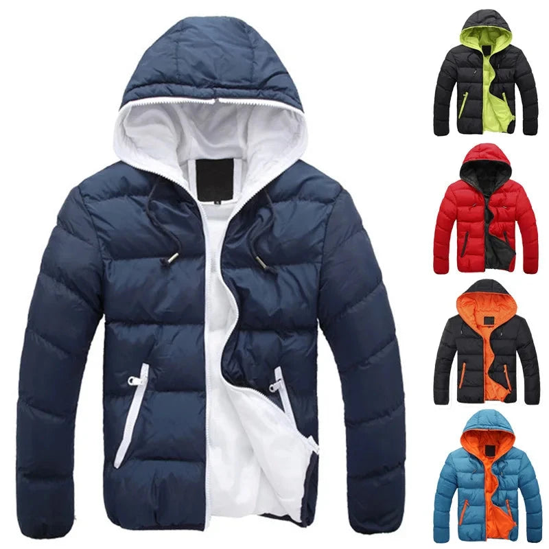2024 Men's Casual Jacket Cotton Parka Coat Autumn Winter GlowCart