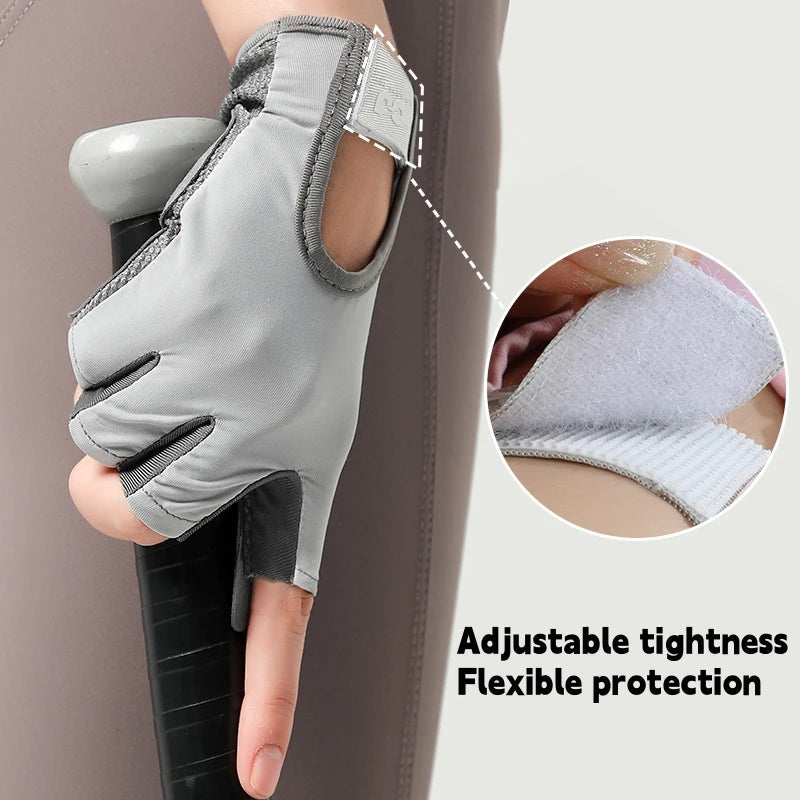 RNABAU Bike Gloves Women Half Finger Summer Breathable Anti-slip Shockproof MTB Road Bicycle Gloves Cycling Fitness Gym Gloves GlowCart