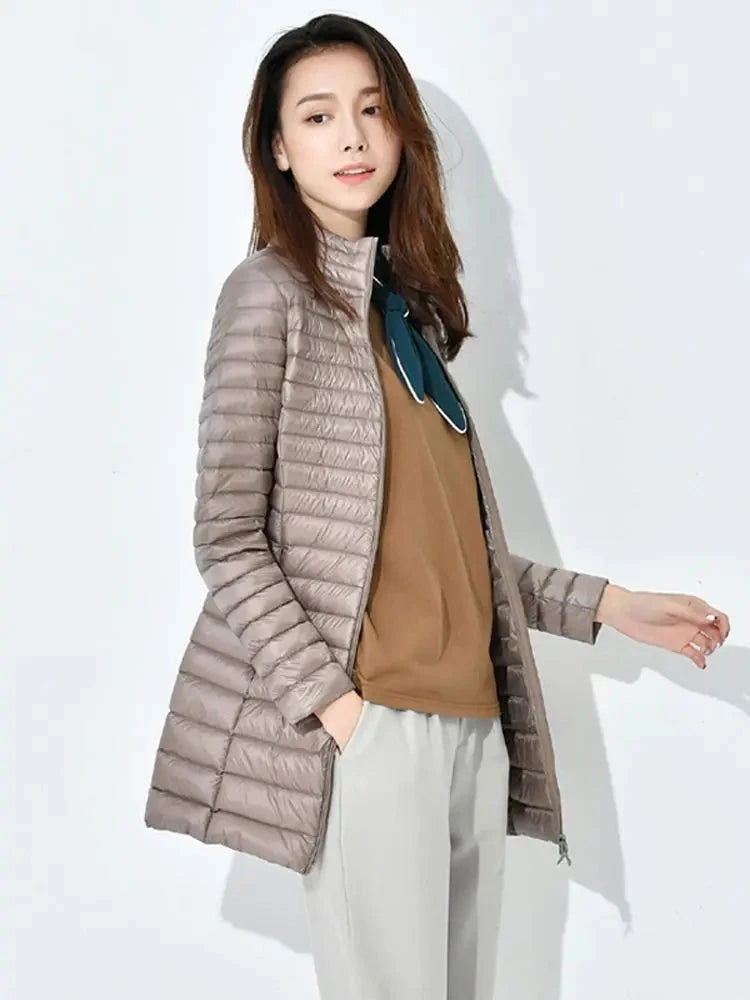 0-10℃ 2024 New Woman Autumn Long Puffy Jackets Ultralight GlowCart