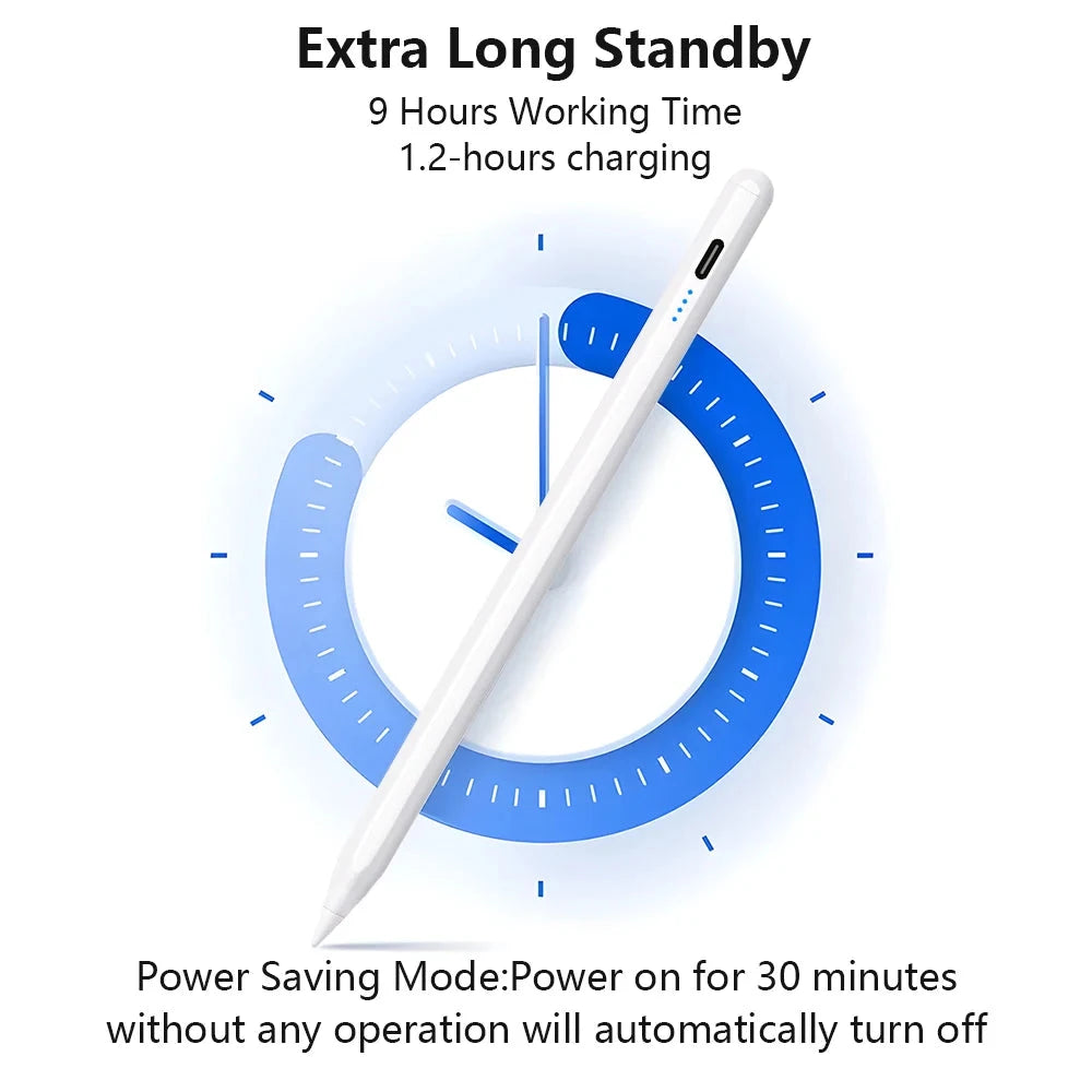 Stylus Pen For Apple Pencil with LED Power Indicators Palm GlowCart