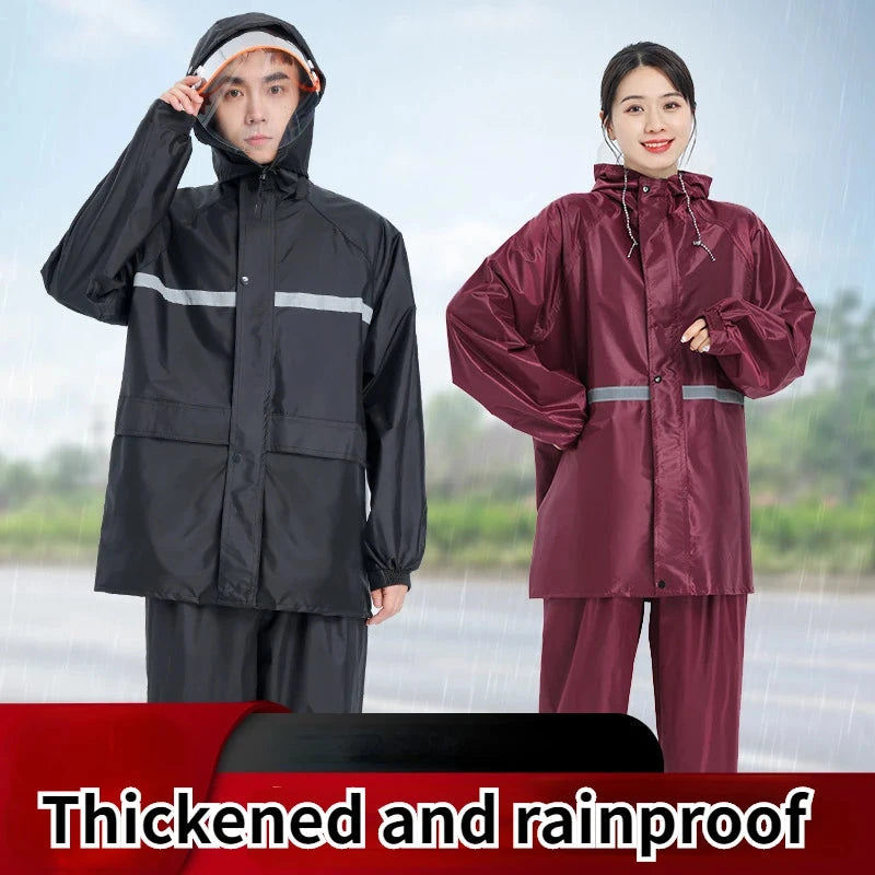 Motorcycle Raincoat Suit Rainstorm Prevention Jacket Pants GlowCart