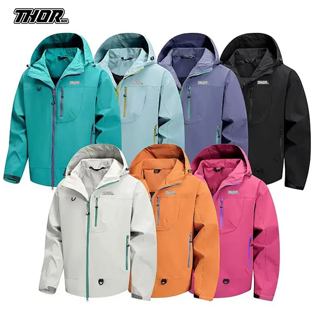 THORSOL Bike Windbreaker Cycling Men's MTB Jackets Motocross Mountain Bicycle Clothing Chaqueta Deportiva Outdoor Cycle Raincoat GlowCart
