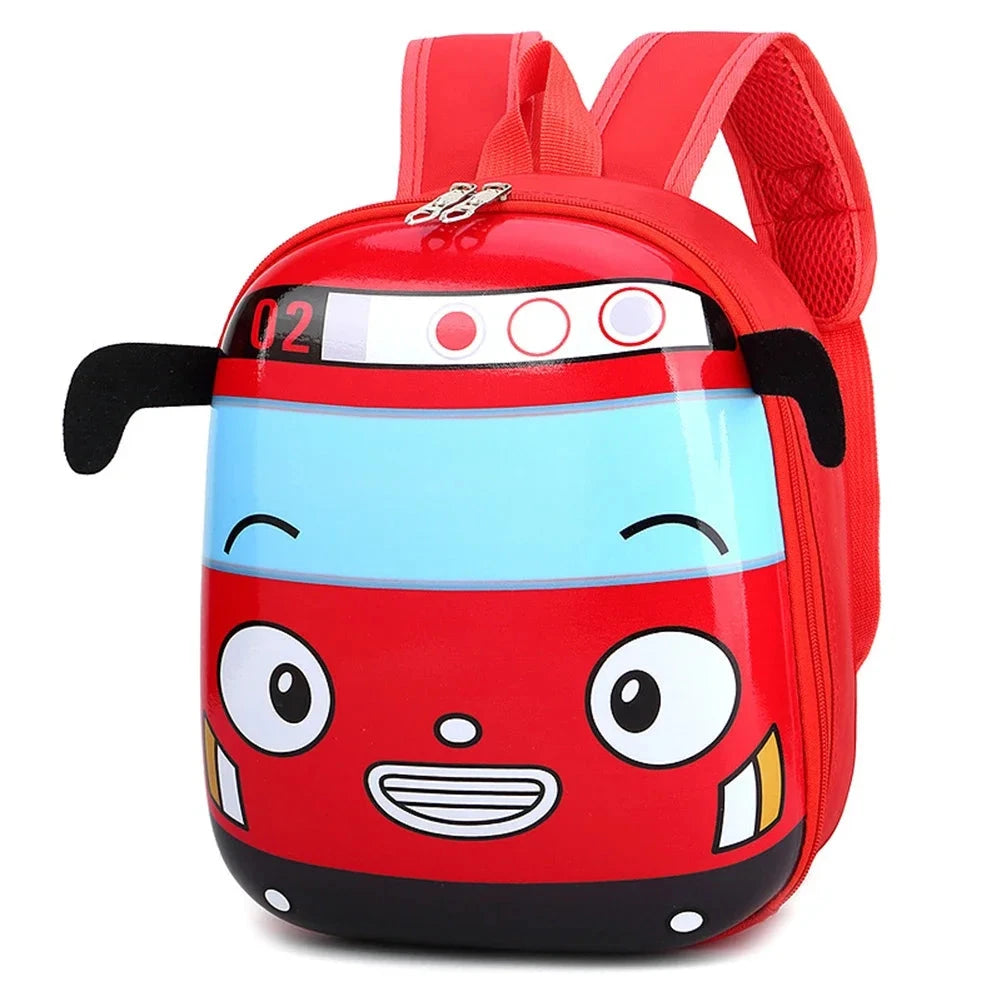 Cute 3D Cartoon Bus Kindergarten Children School Bag Backpack Girls Boys Satchel GlowCart