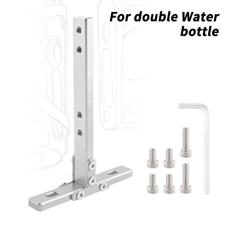 MUQZI Bottle Cage Adapter Folding Bike Water Bottle Cage Mounting Base Adjustable Bottle Mount Holder GlowCart