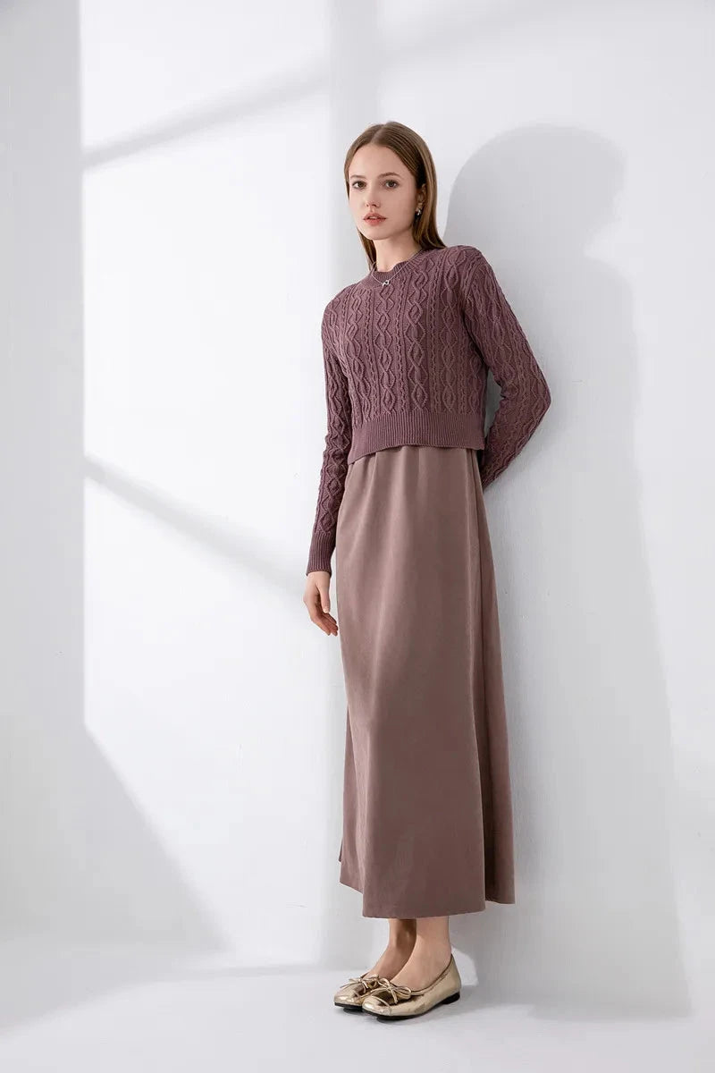 AS 2024 woman clothes short design Cable knitted tops + GlowCart