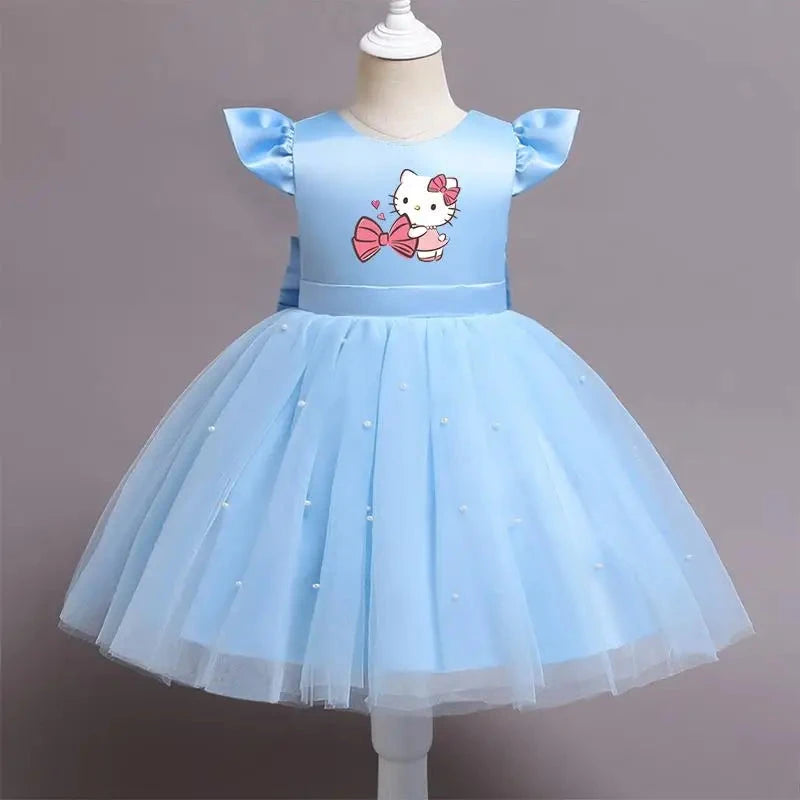 Hello Kitty Girls Lace Dresses Tulle Tutu Princess Dresses GlowCart