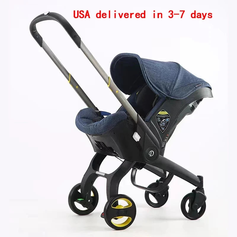 Baby Stroller 3 in 1 With Car Seat Baby Cart Foldable Baby Carriage Prams For Newborns Pram GlowCart
