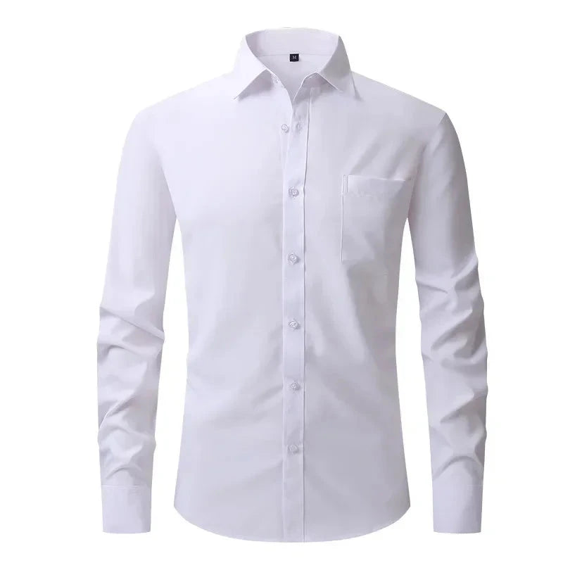 US Size Elastic Shirt New Men's Business and Leisure Long GlowCart