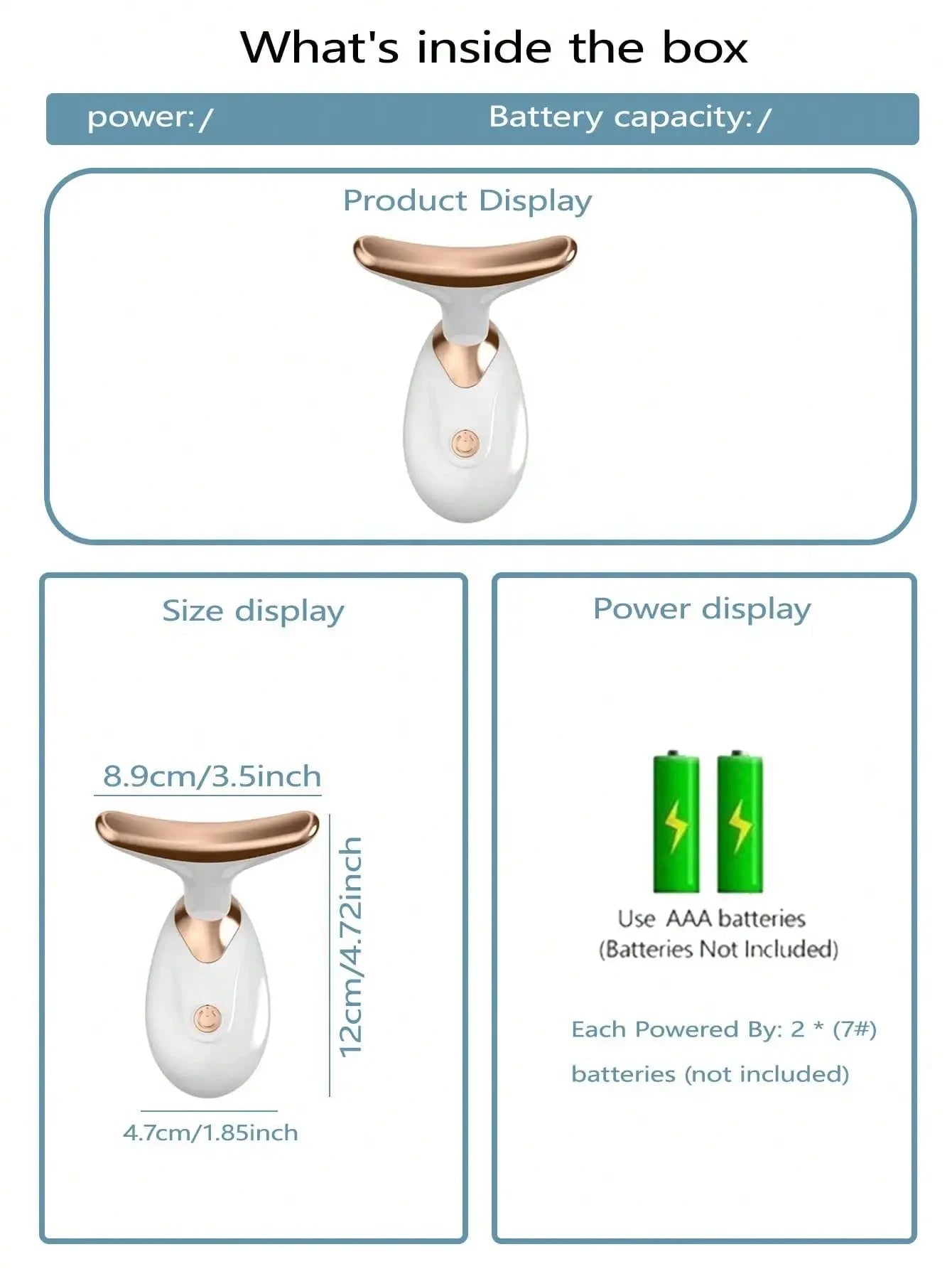 Portable Anti Wrinkle Double Chin Universal Electric Face GlowCart