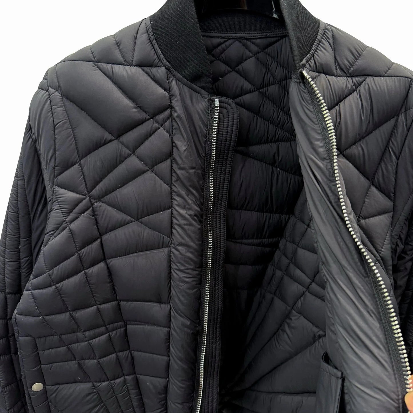 Men and women Thin Quilted Bomber Jacket Stitching Design GlowCart