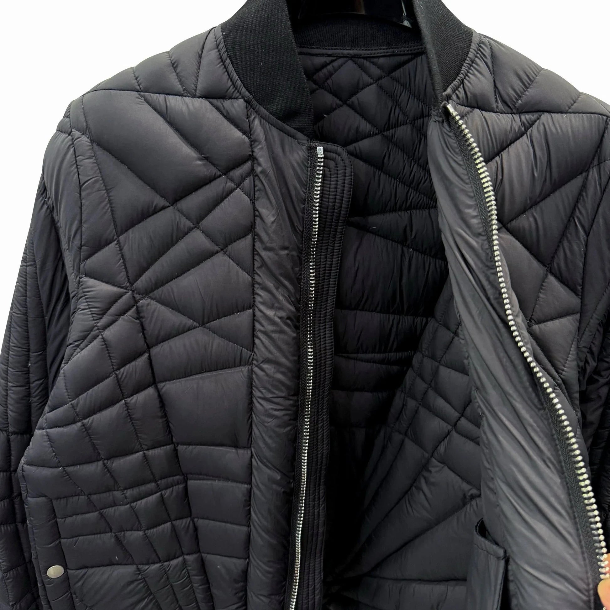 Men and women Thin Quilted Bomber Jacket Stitching Design GlowCart